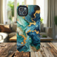 Ocean Quartz Luxe Marble Pattern Tough Magnetic iPhone Case, Phone Accessories, Luxury Gift, Durable iPhone Cover, Unique Design for iPhone Users.