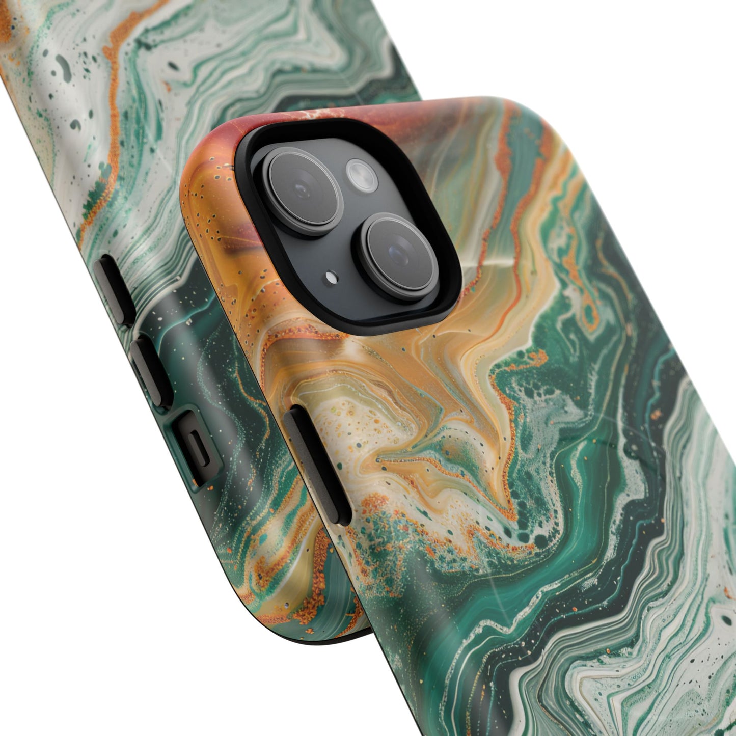 Stylish Tough Acrylic Magnetic iPhone Cases for Everyday Protection, Marble Design, Unique Gifts for Tech Lovers, Holiday Essentials