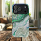 Marbled Tough iPhone Case, Magnetic Protector, Stylish Tech Accessory, Durable iPhone Cover, Unique Gift Idea