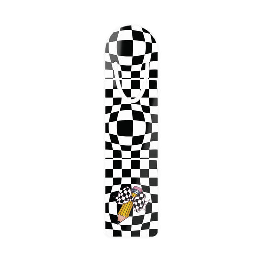 Black Checkered Charm Bookmark