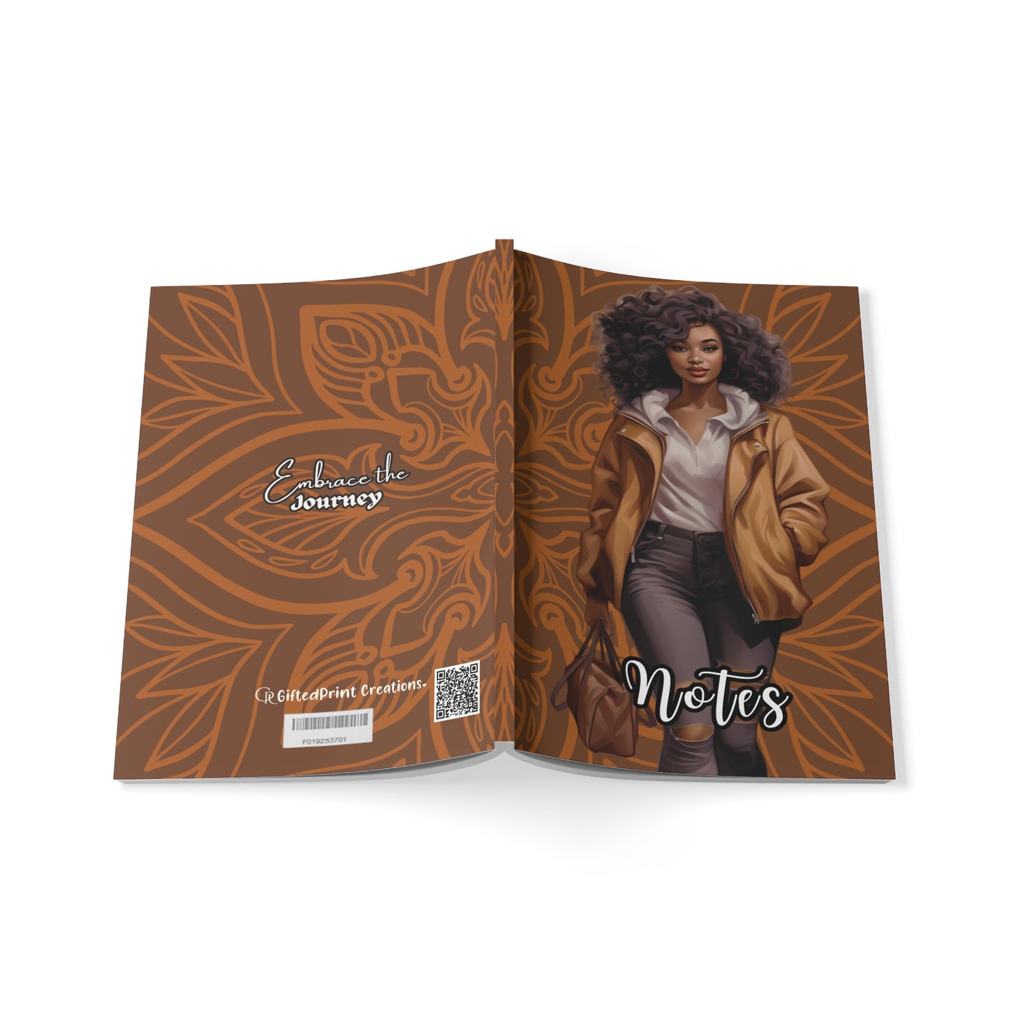 Chic A5 Notebook - "Notes" & "Embrace the Journey" Design for Inspiration