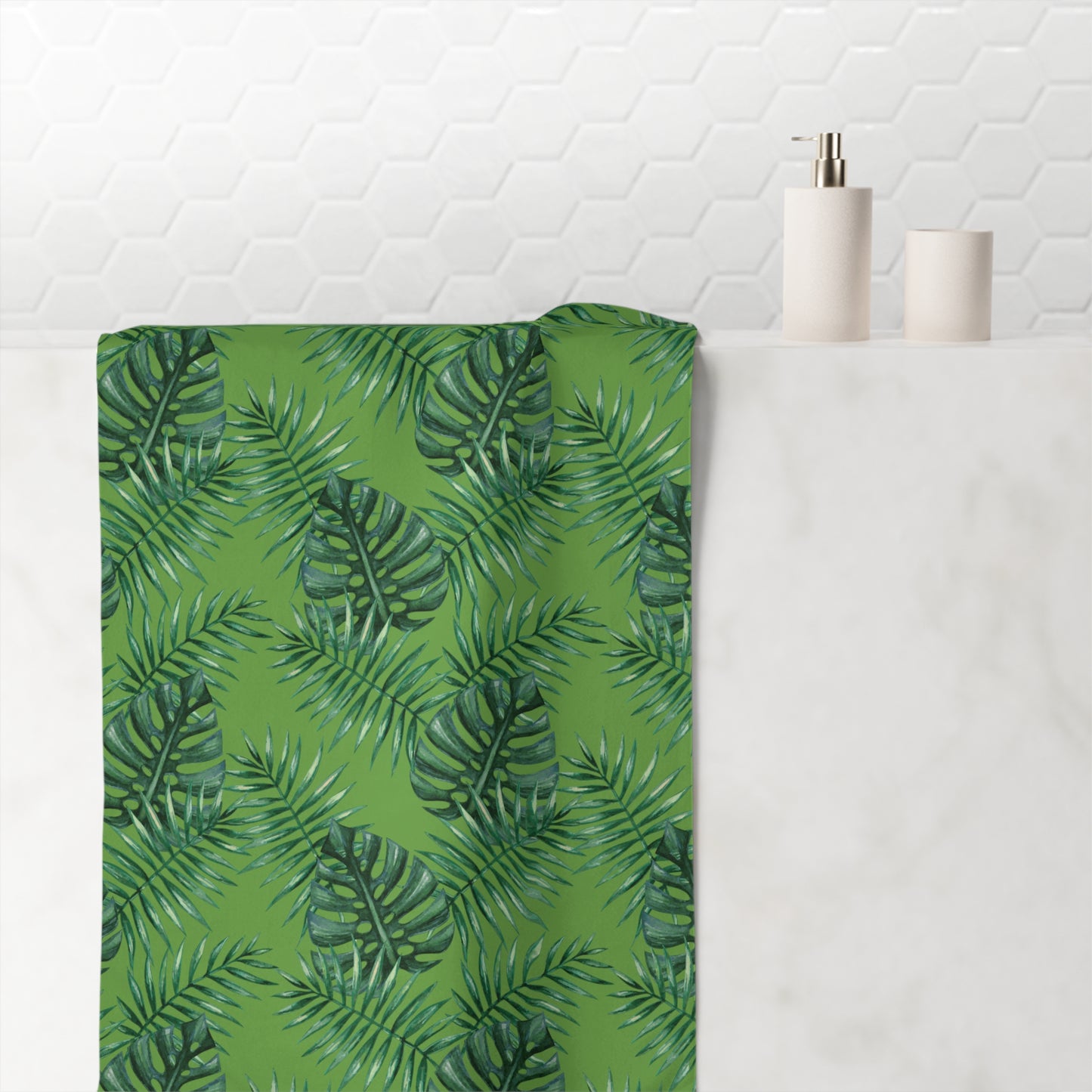 Tropical Bliss Green Mink-Cotton Towel