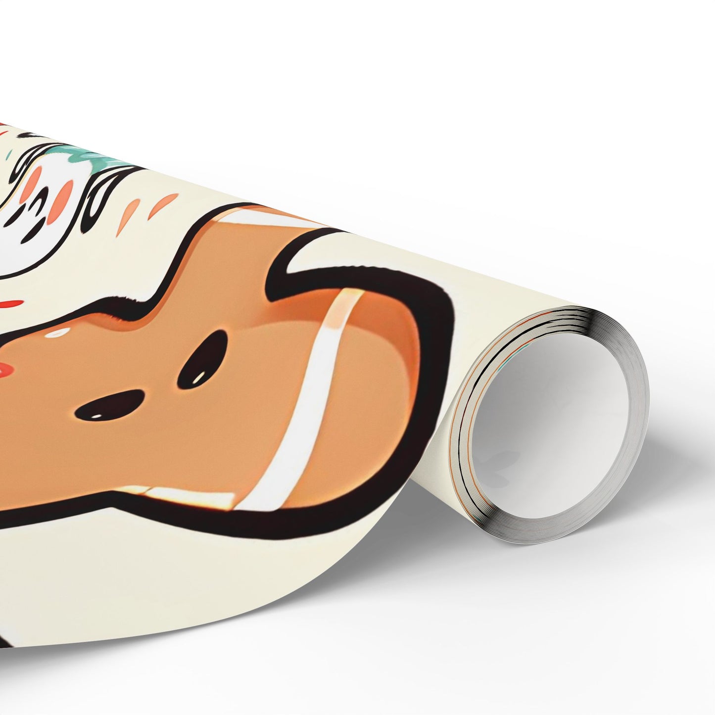 Wrapping Papers - Cream Ginger Bread Holiday Collection - Matte or Glossy Finish - 90gsm Paper