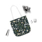 Daisy Delight Floral Canvas Tote Bag with 5-Color Straps | Eco-Friendly Shopping Bag
