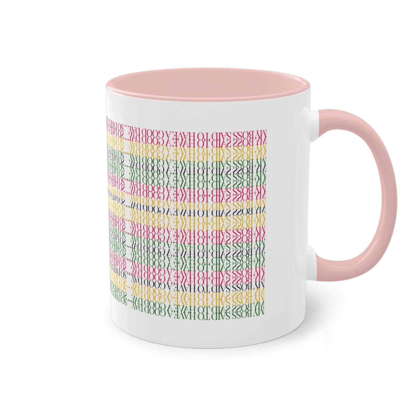 Two Tone Funny Hidden Message Mug - “My Boss said to have a good day… so I went home.”- Viral Optical Illusion Mug - Secret Sarcastic Work Message - Dishwasher Safe, Unique Gifts for Coffee Lovers, Home & Office Decor, Holiday Present.
