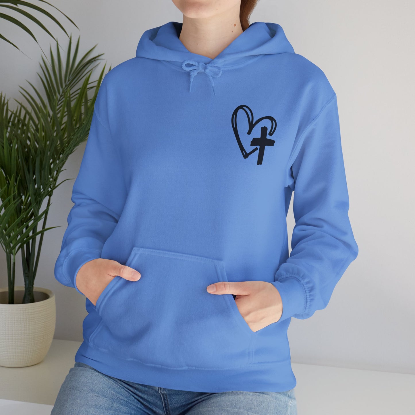 Faith and Floral Cross Unisex Gildan Hoodie Sweatshirt