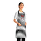 Striped Love You Grilling Apron with Tie Straps (AOP).