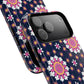 Midnight Mandala Bloom Tough iPhone Magnetic Case, Vibrant Design for Protection, Gift for Her, Trendy Accessory, Floral MagSafe iPhone Cover, Birthday, & Everyday Use