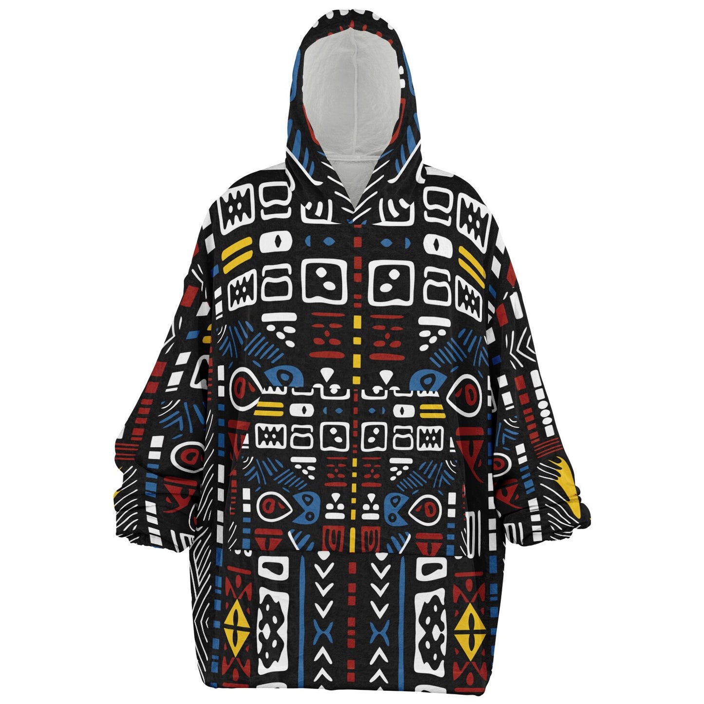 Geometric Harmony Snug Hoodie Economy - AOP