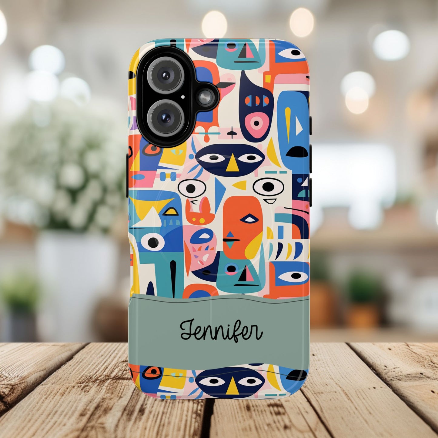 Personalized Vibrant Phone Case,  Magnetic iPhone Cover, Colorful Abstract Protection, Trendy Gift, Unique Tech Accessory, Art Phone Case