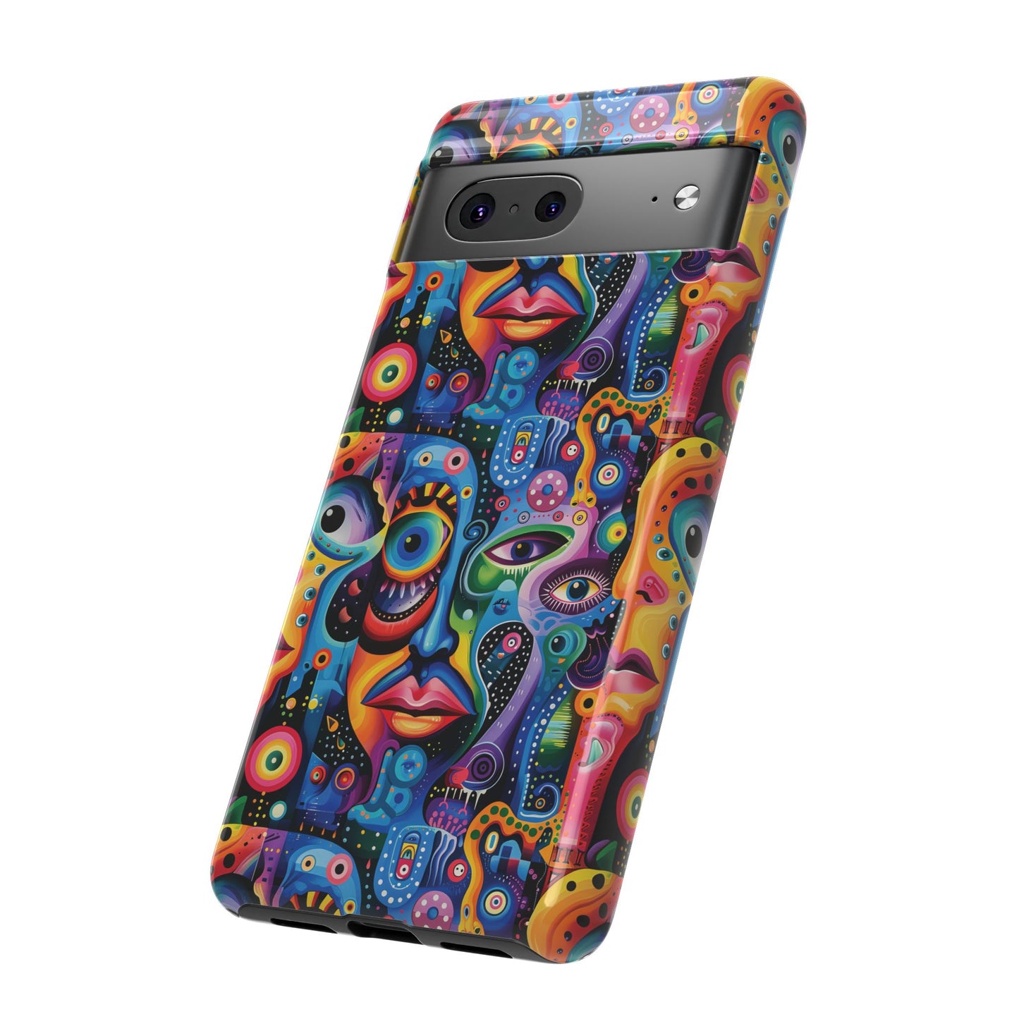 Psychedelic Visions Vibrant Samsung, iPhone and Google Pixel Phone Cases - Colorful Artistic Design