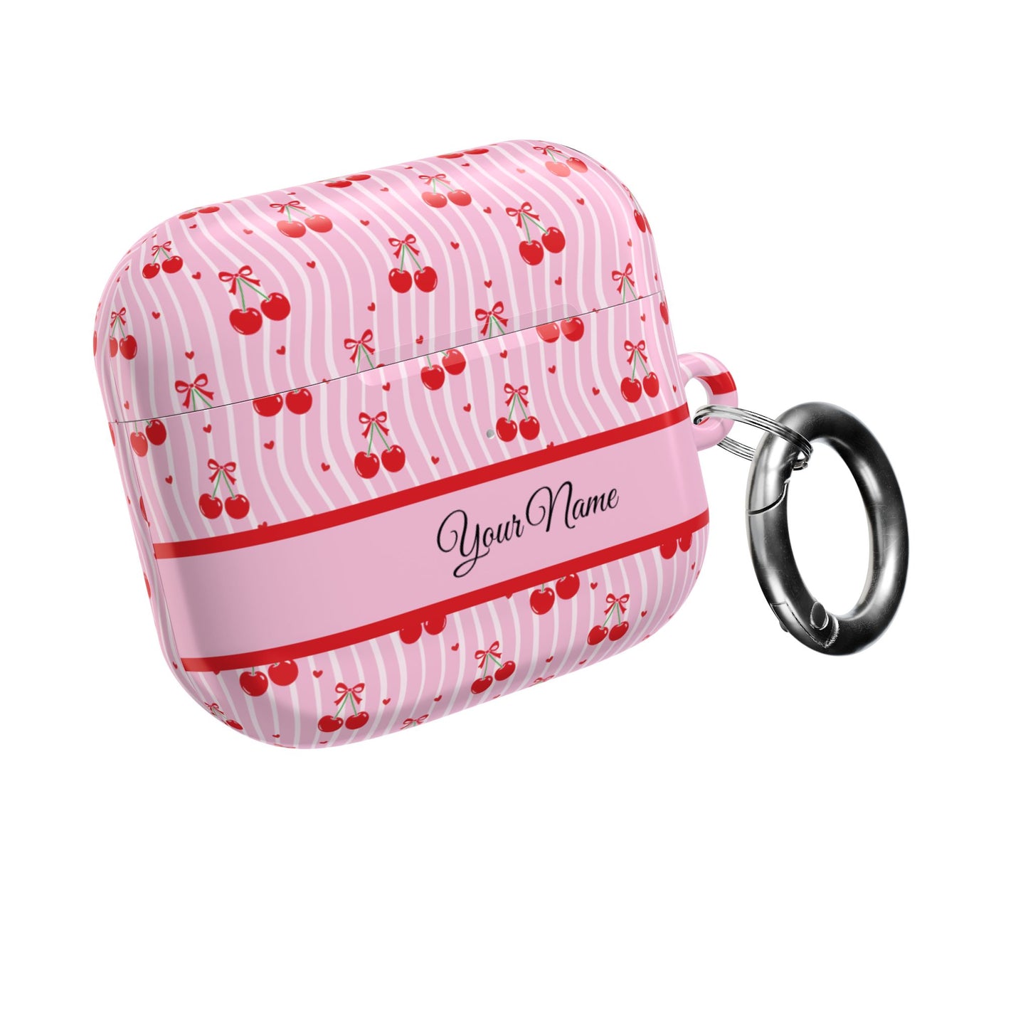 Personalized Cherry Blossom Dreams AirPod Case — Pink Custom Name Charging Cover ,Airpods Pro Gen 1 and 2, Gen 1 to 4.