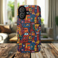 Vibrant Artistic Phone Case | Tough Magnetic Cases | Unique Gift for Art Lovers, Colorful Accessory, iPhone 14, 15, 16, 17 Case.