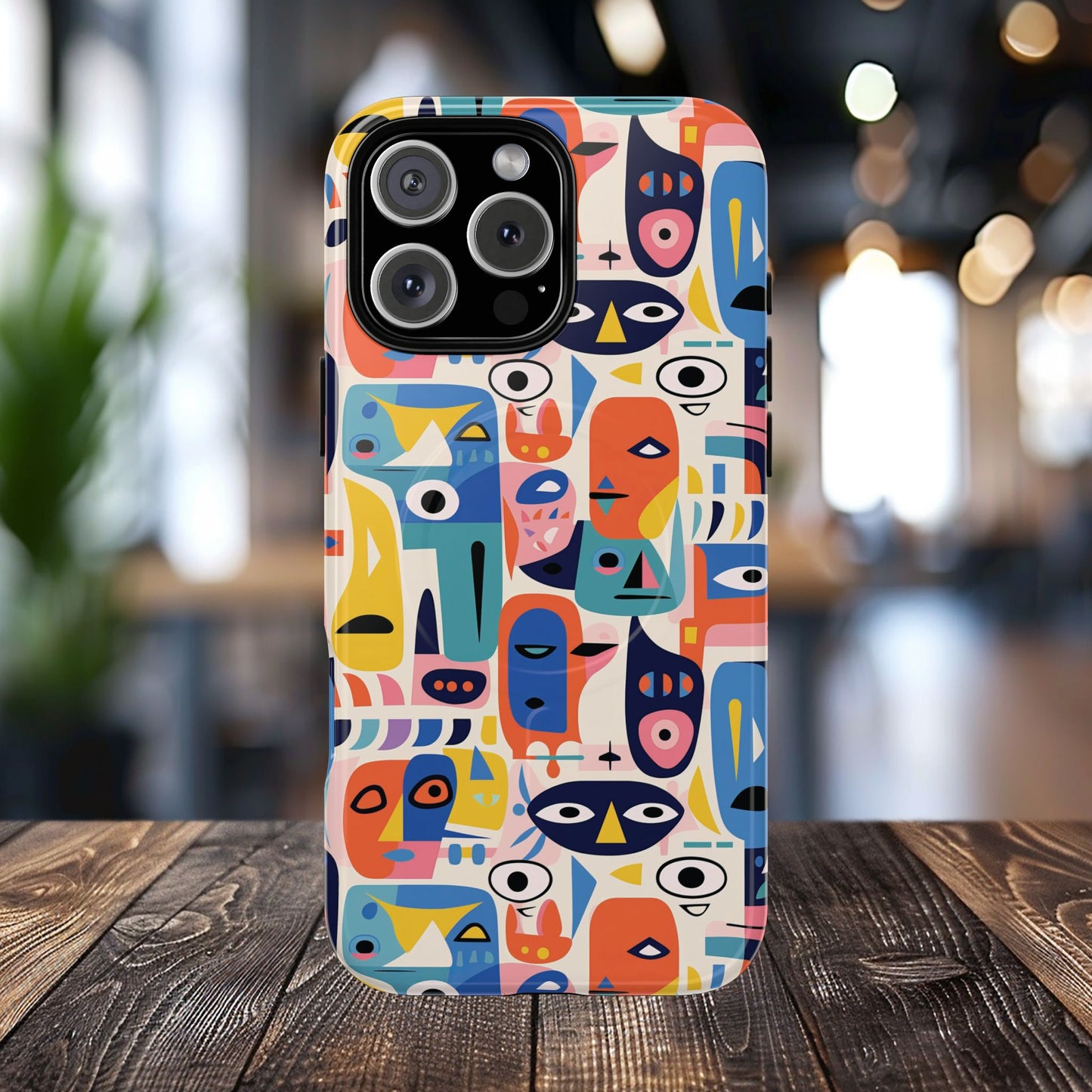Vibrant Phone Case,  Magnetic iPhone Cover, Colorful Abstract Protection, Trendy Gift, Unique Tech Accessory, Art Phone Case