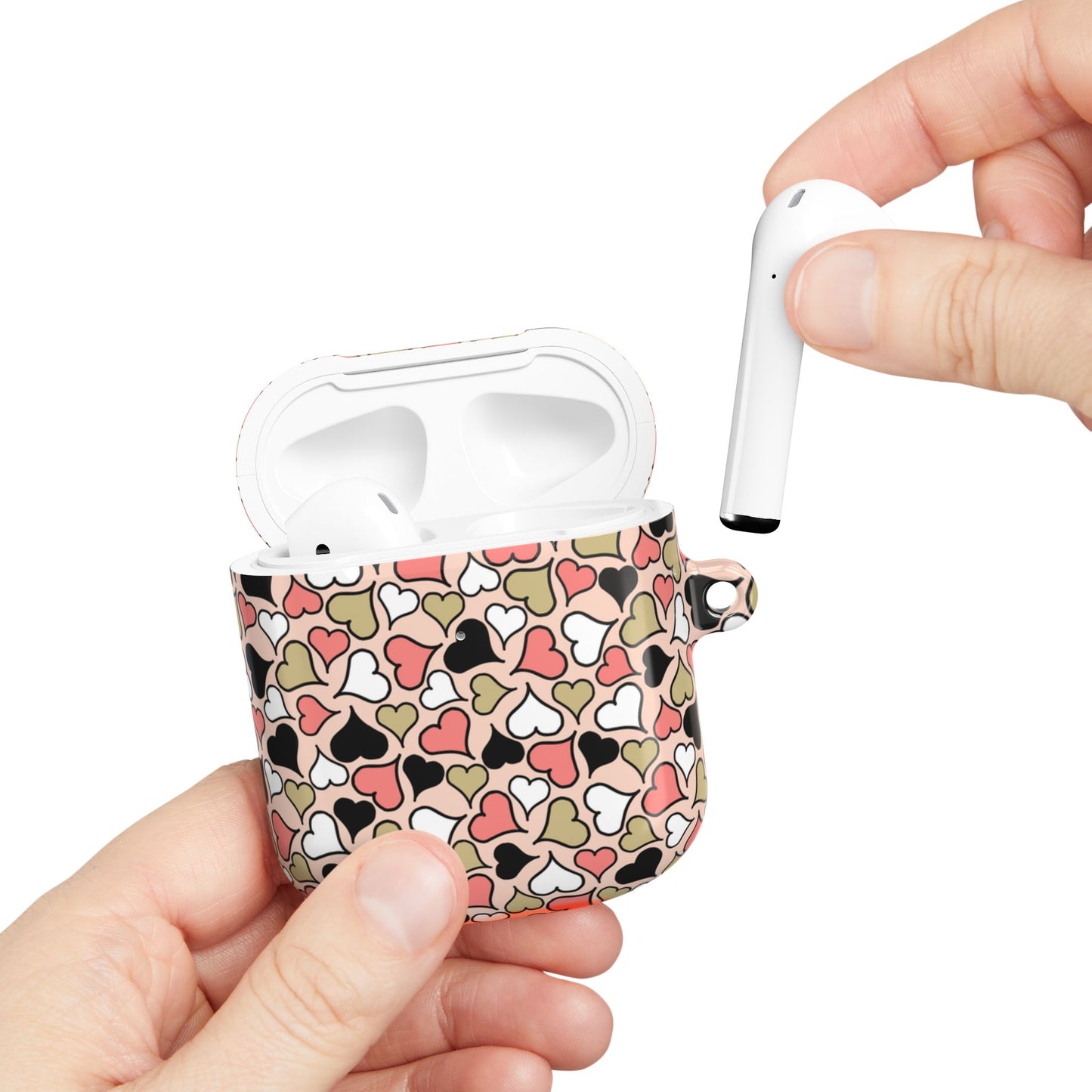 Love Hearts AirPod Cases - Cute Heart Pattern Earbud Holder.