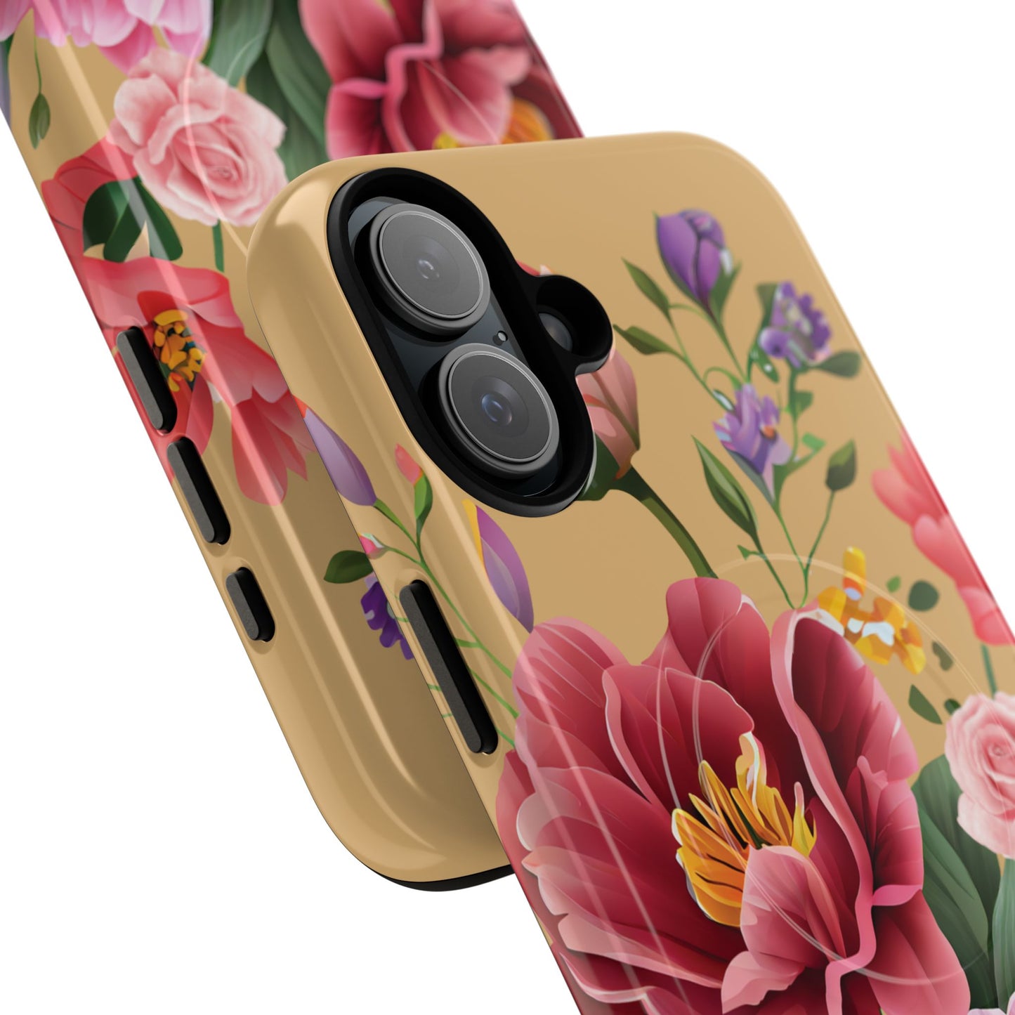 Sunset Botanica Tough iPhone Magnetic Case, Gifts for Her, MagSafe® iPhone® Tough Case, iPhone 13, 14, iPhone 15, iPhone 16, 17, Pro, Pro Max, Plus.