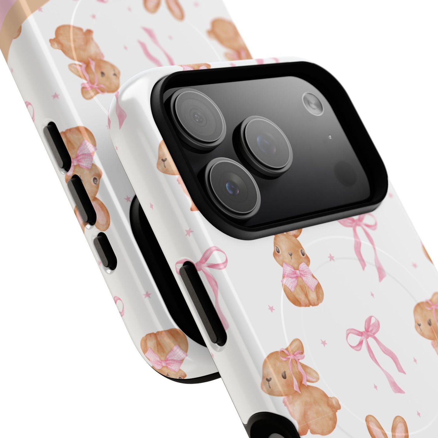Personalized Bunny iPhone Case - Cute Animal Design, Tough MagSafe® Magnetic Case, Easter Gift, Spring Aesthetic, Kids Accessories