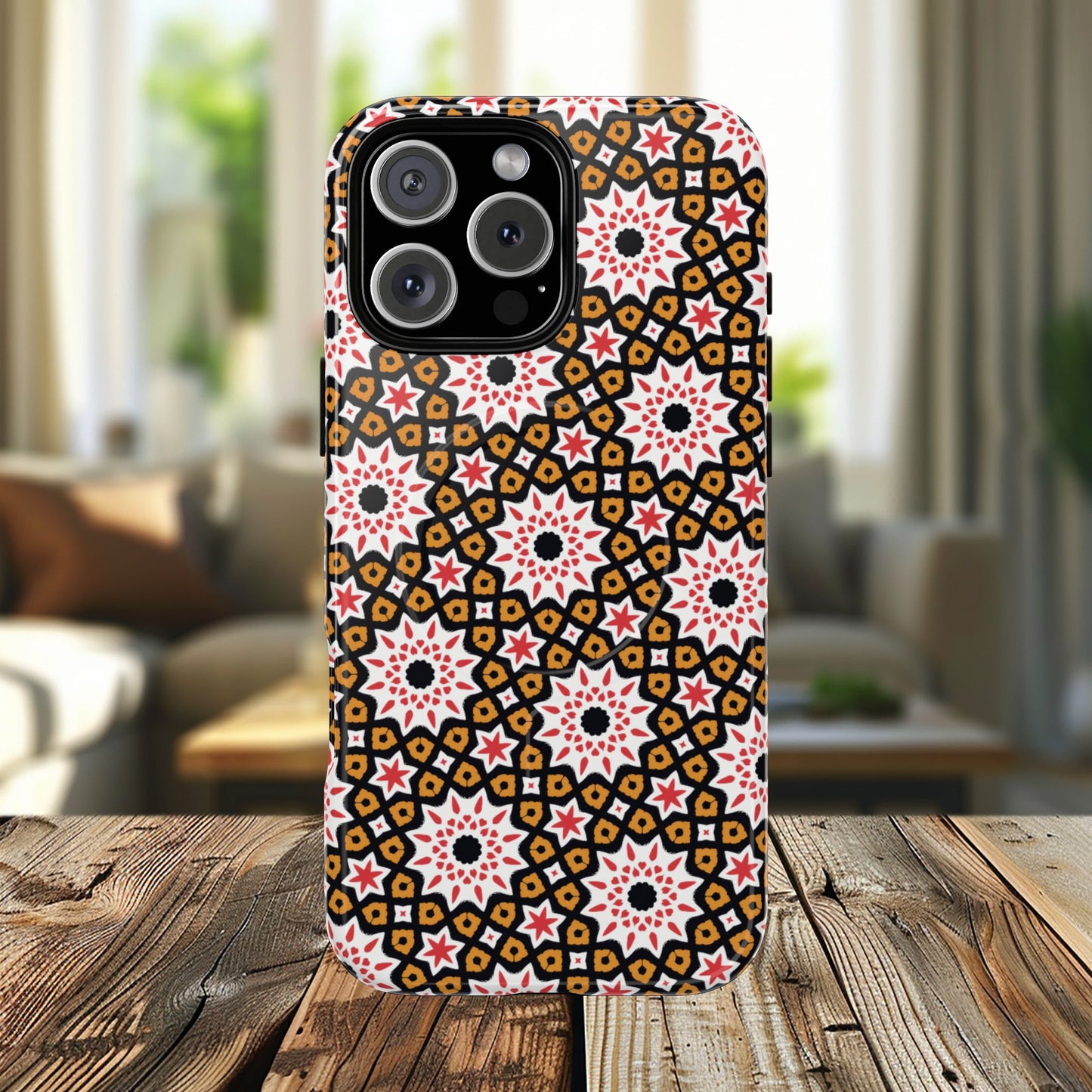 Bohemian Patterned Tough Magnetic Cases, Unique Phone Protection, Stylish Phone Cover, Gift for Trendsetters, Vibrant Designs