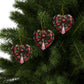 Corquette Bow Ceramic Ornaments, 2-Side Print, (1pc, 3pcs, 5pcs, 10pcs)