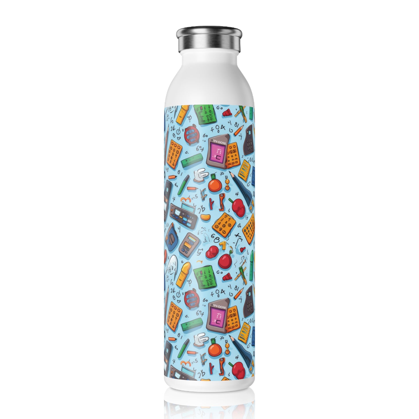 Academic Adventures Slim Water Bottle