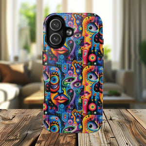 Psychedelic Visions Tough iPhone Magnetic Case - Unique Art iPhone Cover