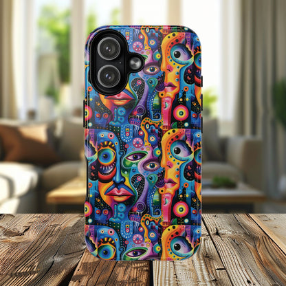 Psychedelic Visions Tough iPhone Magnetic Case - Unique Art iPhone Cover