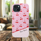 Personalized Cherry Blossom Dreams Flexi Case — Pink Retro Cherry iPhone® 7/8, 11, 12, 13, 14, 15, 16, 17, X/XS, SE, XR, Mini, Pro, Pro Max, Plus Cases.