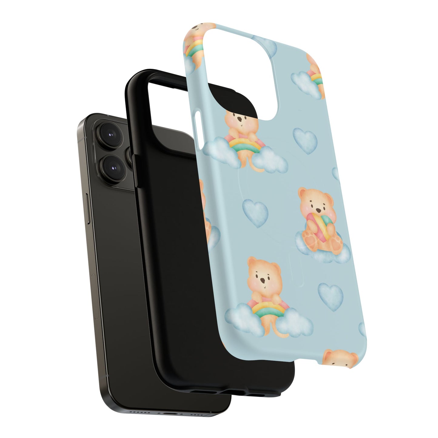 Cute Bear Magnetic iPhone Case, Kid-Friendly iPhone Cover, Stylish Cell Accessory, Gift for Kids, Durable Design for Any Occasion