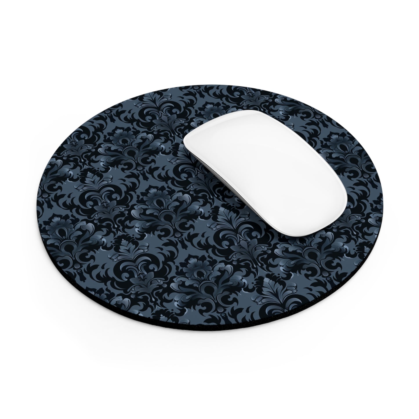 Opulent Dusk Elegant Floral Mouse Pad - Dark Vintage Design for Home Office.