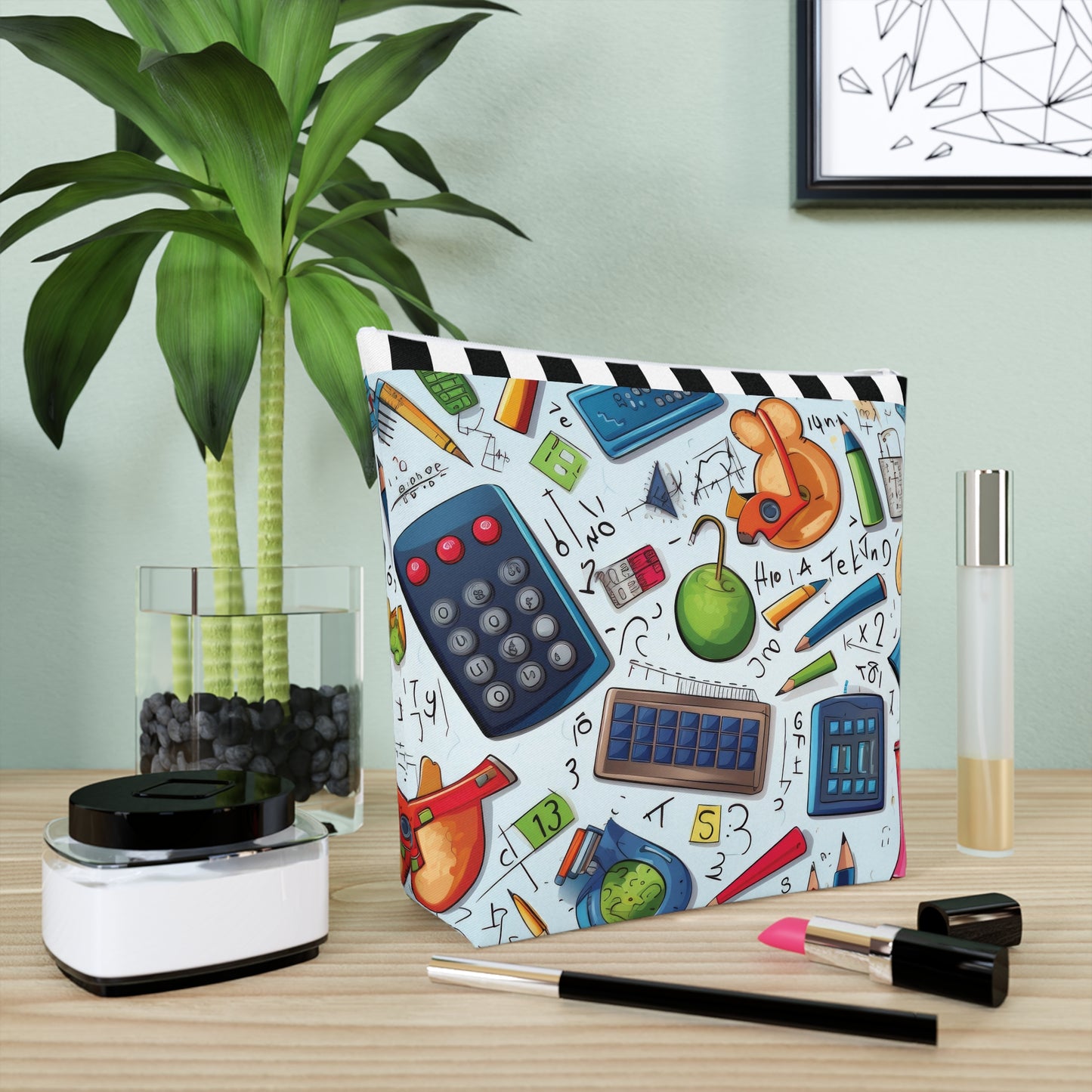 Academic Adventures Cotton Cosmetic Bag