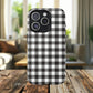 Black and White Gingham Phone Case, Tough Magnetic Cases, Stylish Phone Cover, Gift for Her, Trendy Phone Accessory, Checkered Print