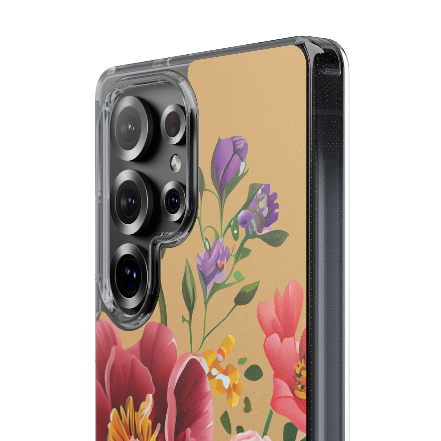 Clear Floral Bible Verse Phone Case — "Let Your Light Shine" (Matthew 5:16) for iPhone and Samsung Cases.