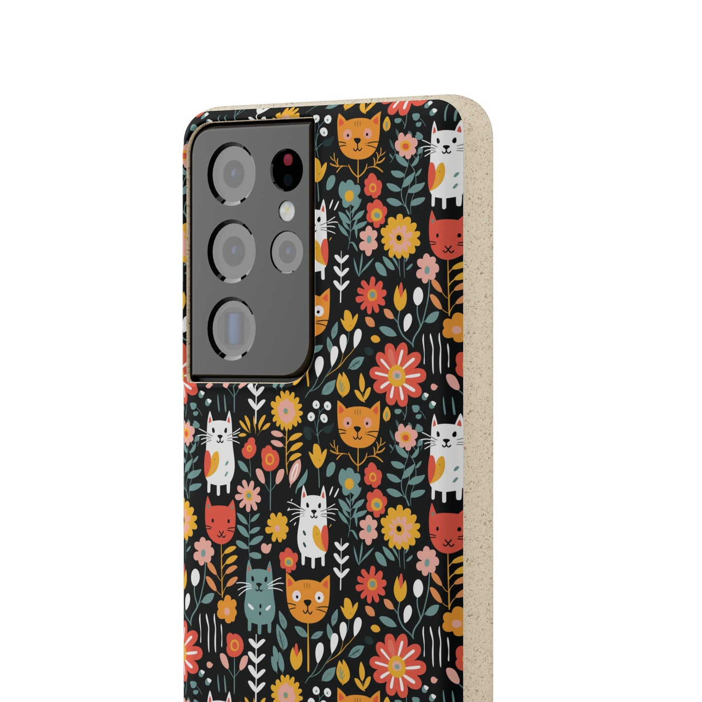 Whimsical Feline Garden Samsung Biodegradable Cases