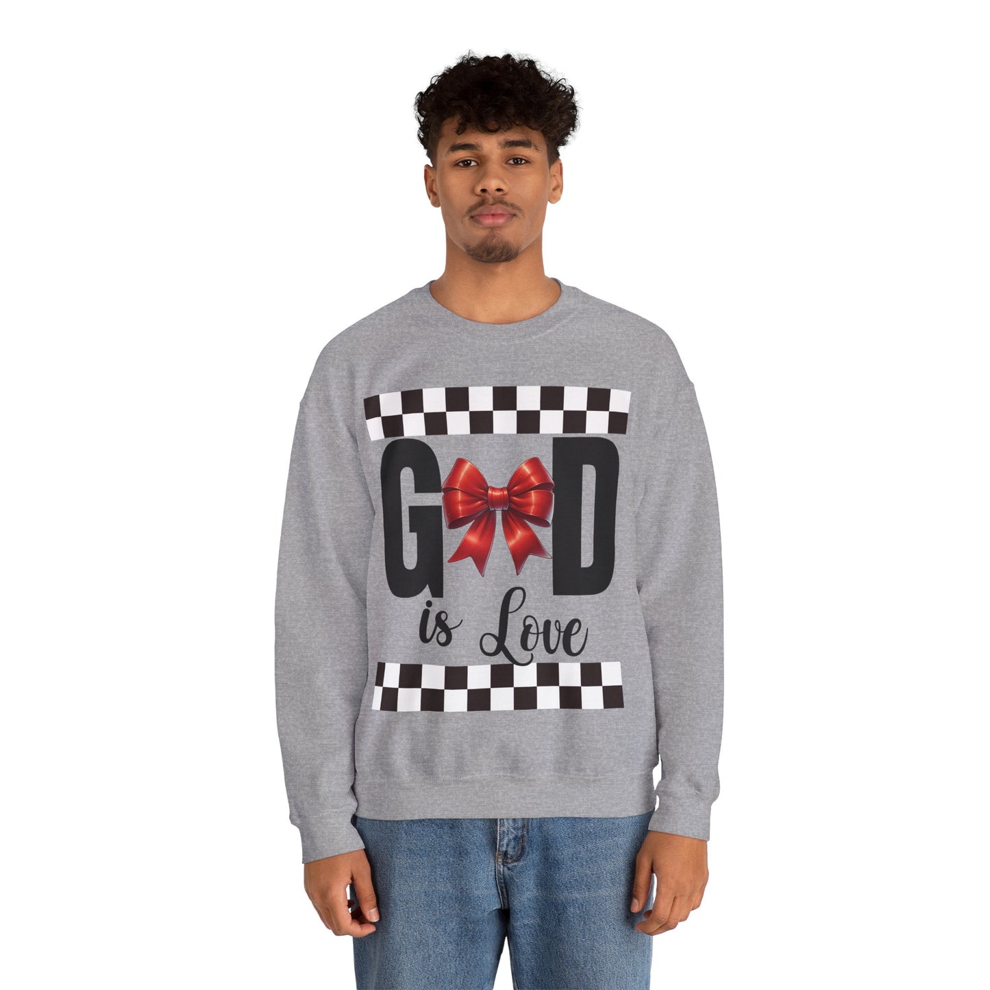 GOD is LOVE Unisex Gildan Heavy Blend™ Crewneck Sweatshirt.