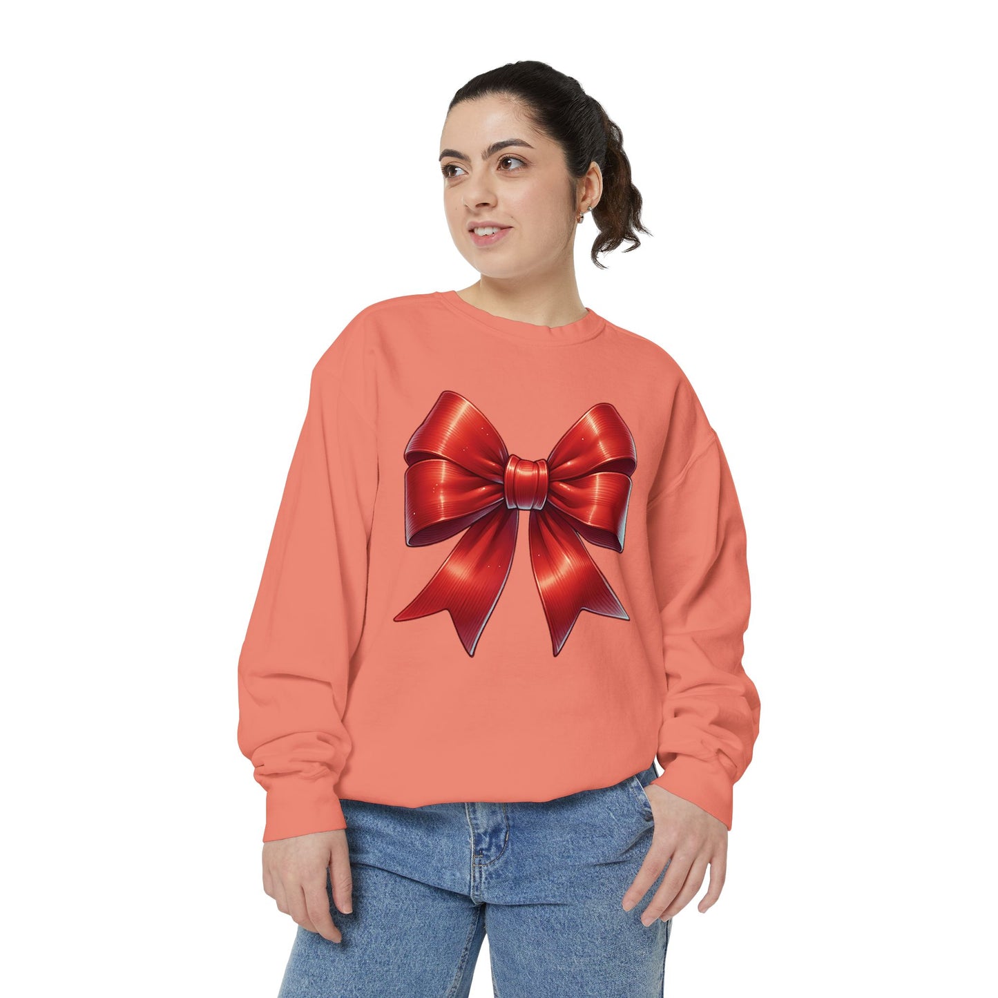 Bow Charm Valentines Unisex Comfort Colors Garment-Dyed Sweatshirt