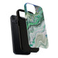 Marbled Tough iPhone Case, Magnetic Protector, Stylish Tech Accessory, Durable iPhone Cover, Unique Gift Idea