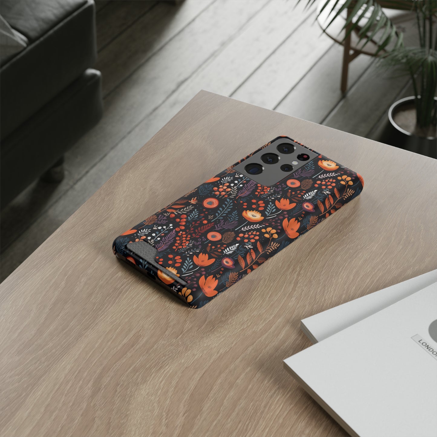 Autumn Bloom Samsung and iPhone Case With Card Holder