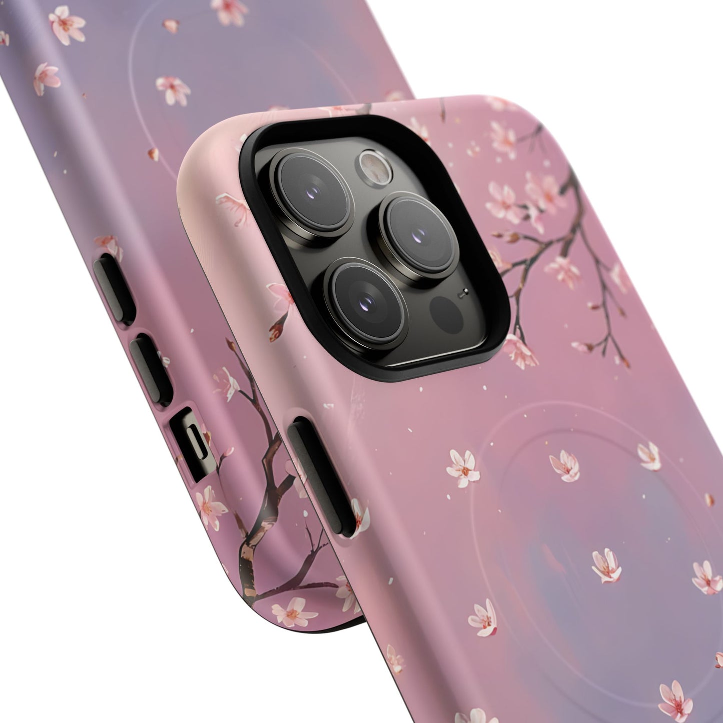 Tiny Cherry Blossom Floral Tough Magnetic Phone Cases, Durable Phone Cover, Floral Design Case, iPhone Protector, Cute Gift for Her