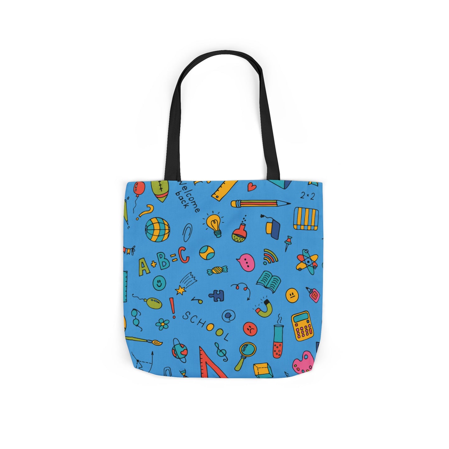 Personalized Classroom Couture Composition Book Inspired Canvas Tote Bag with Colorful Straps, Cute School Bag, Eco-Friendly Tote, Back to School Shopping Bag, Teacher Gift Idea