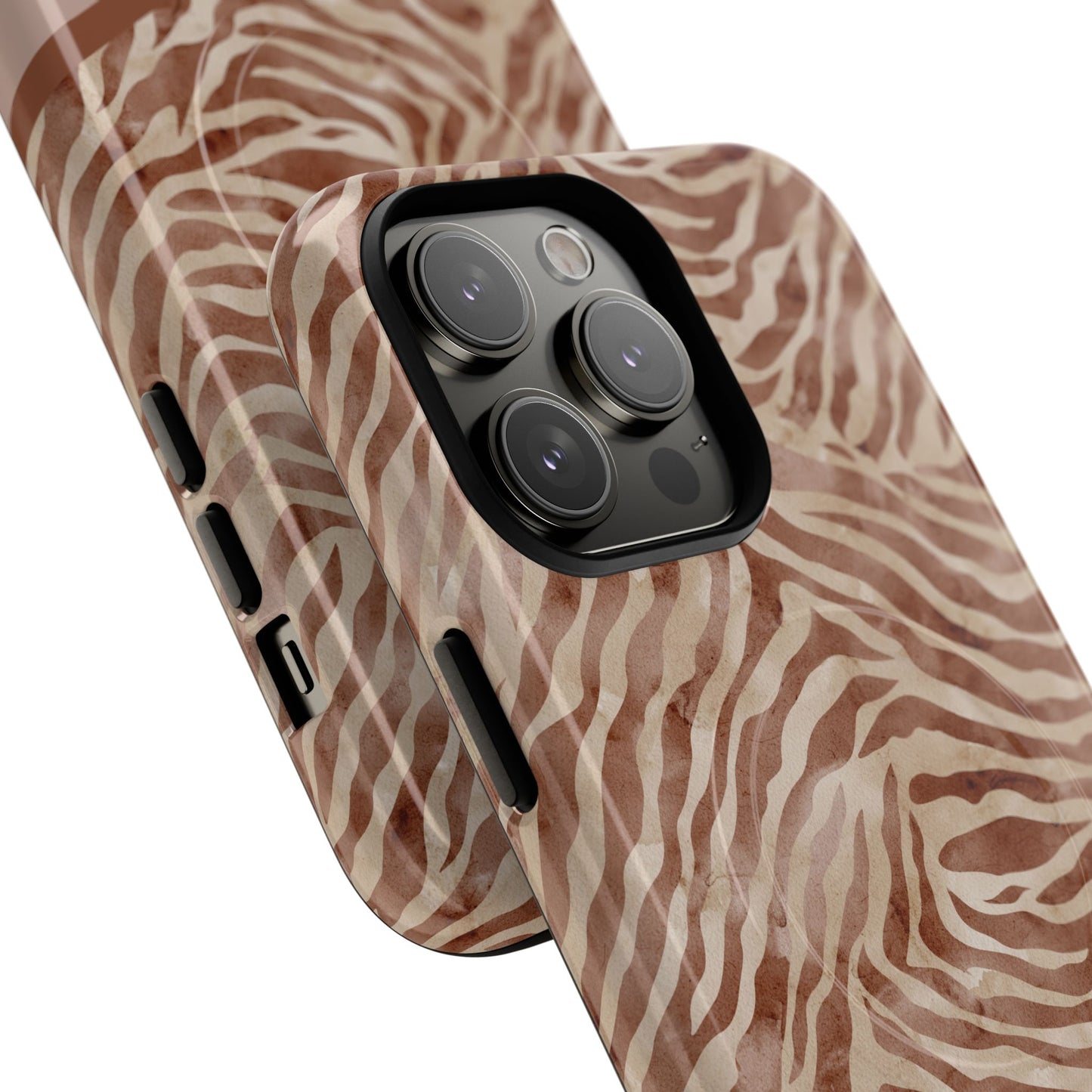 Personalized Zebra Print - Tough MagSafe® Magnetic Cases for Stylish Protection, Gifts for Wildlife Lovers, Trendy Accessories iPhone® 13, 14, iPhone 15, iPhone 16, iPhone 17, Pro, Pro Max, Plus Cases.