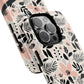 Personalized Floral Blush Garden Whisper Tough Magnetic MagSafe® iPhone® 13, 14, 15, 16, 17, Pro, Pro Max, Plus Cases (Custom Name).