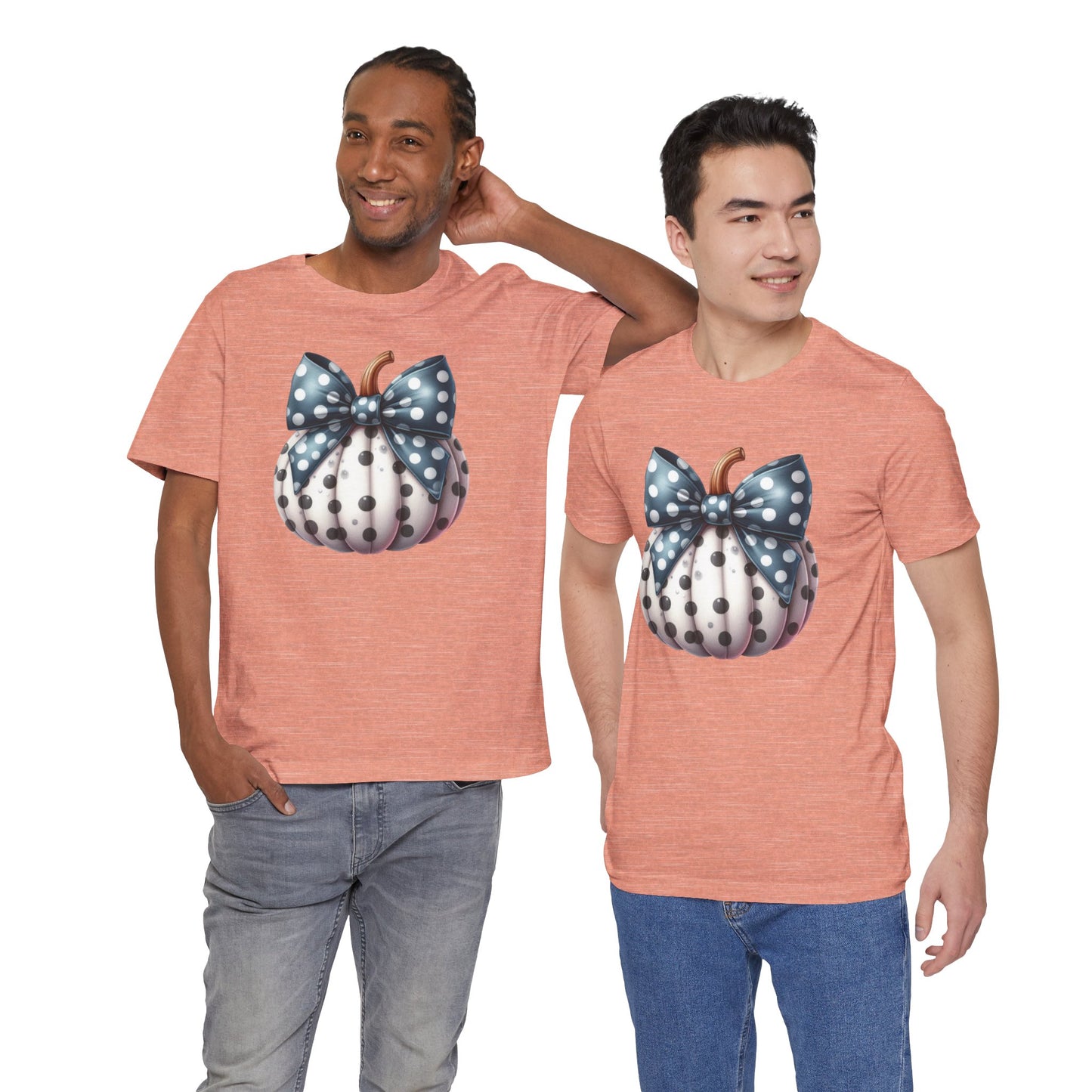 Polka Dot Pumpkin Charm Unisex Jersey Short Sleeve Tee