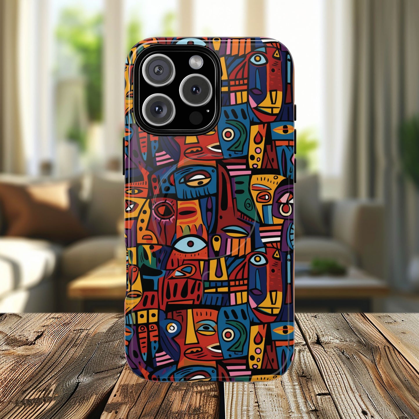 Vibrant Artistic Phone Case | Tough Magnetic Cases | Unique Gift for Art Lovers, Colorful Accessory, iPhone 14, 15, 16, 17 Case.