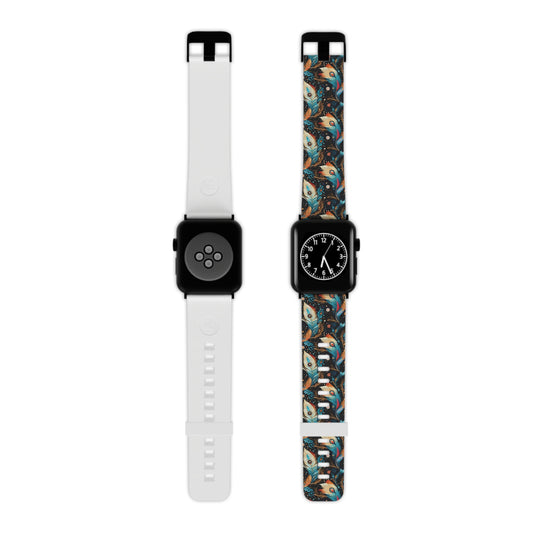 Ethereal Feathers Vibrant Apple Watch Band - Stylish & Comfortable.