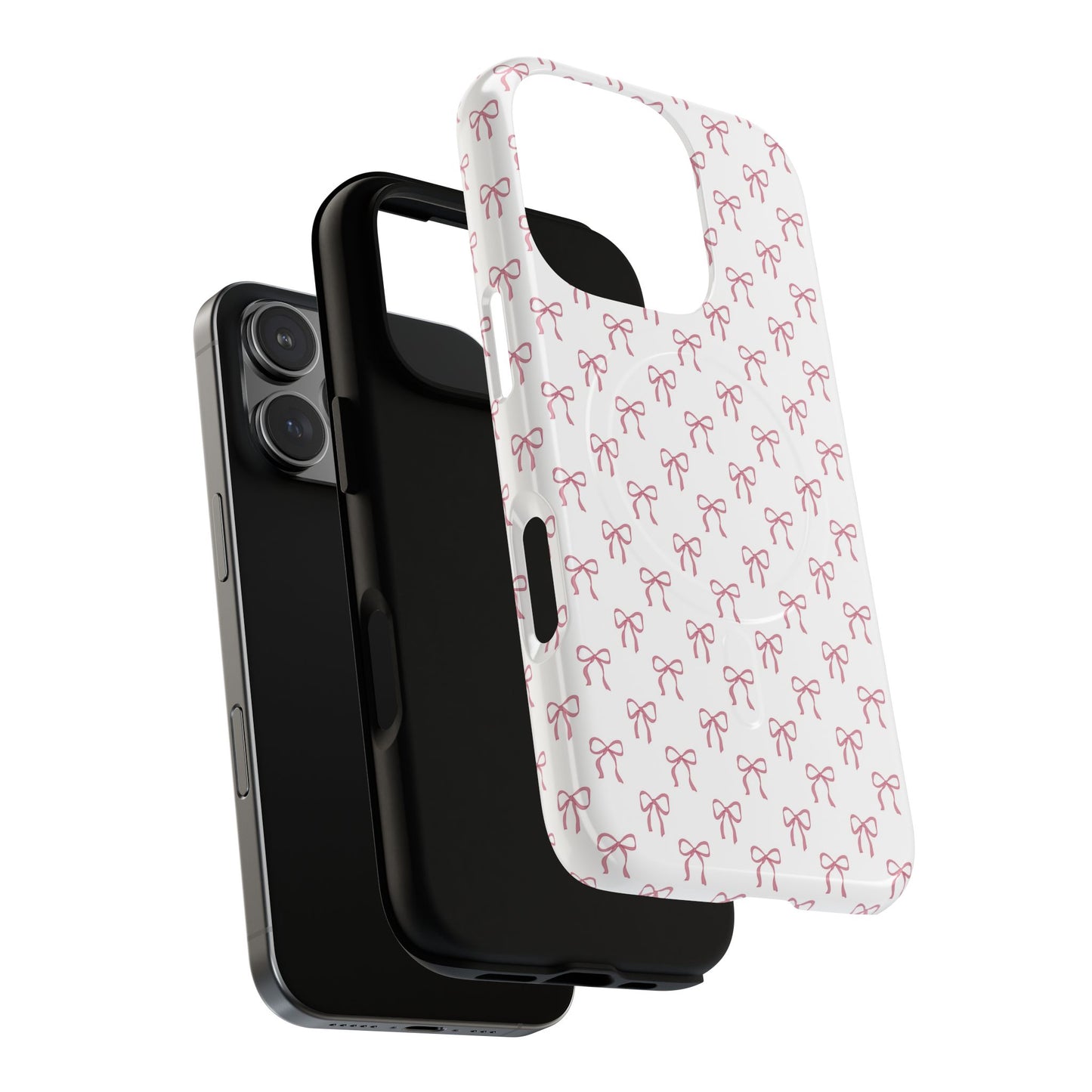 Blush Coquette Bow Bliss Magnetic iPhone Cases, Gift for Her, Cute iPhone Accessories, Fun Personalized Cases, Stylish Tech Gifts, Birthday Present