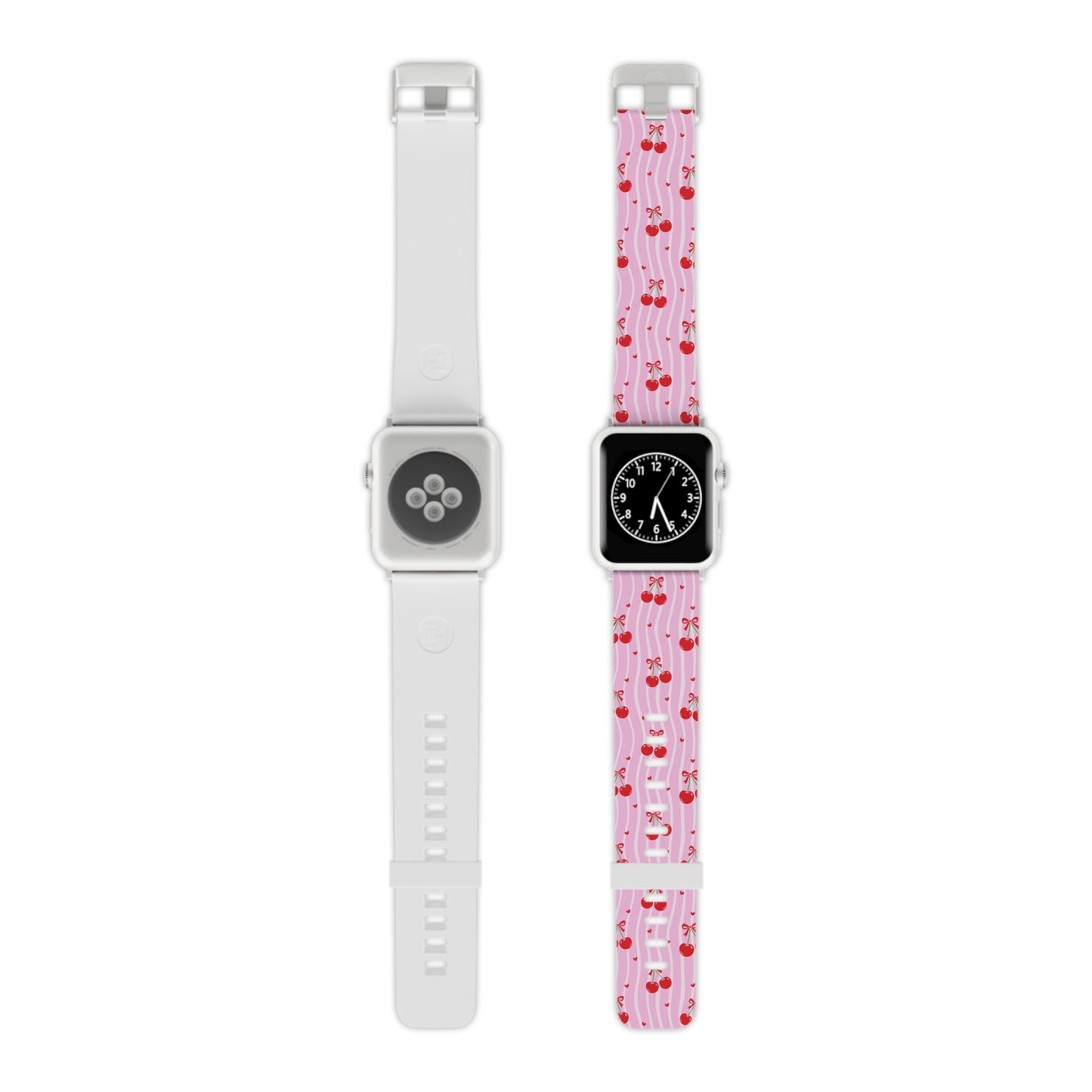 Cherry Blossom Dreams Apple Watch Band — Pink Retro Cherry Silicone Strap