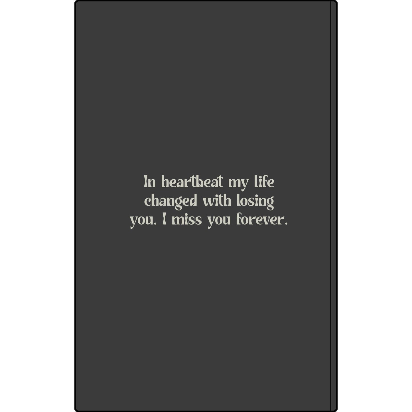 Personalized Dear Mum/Dad/Sister/Friend Engraved Vegan Leather Journal — "Things I Wish to Share with You" Memorial Gift