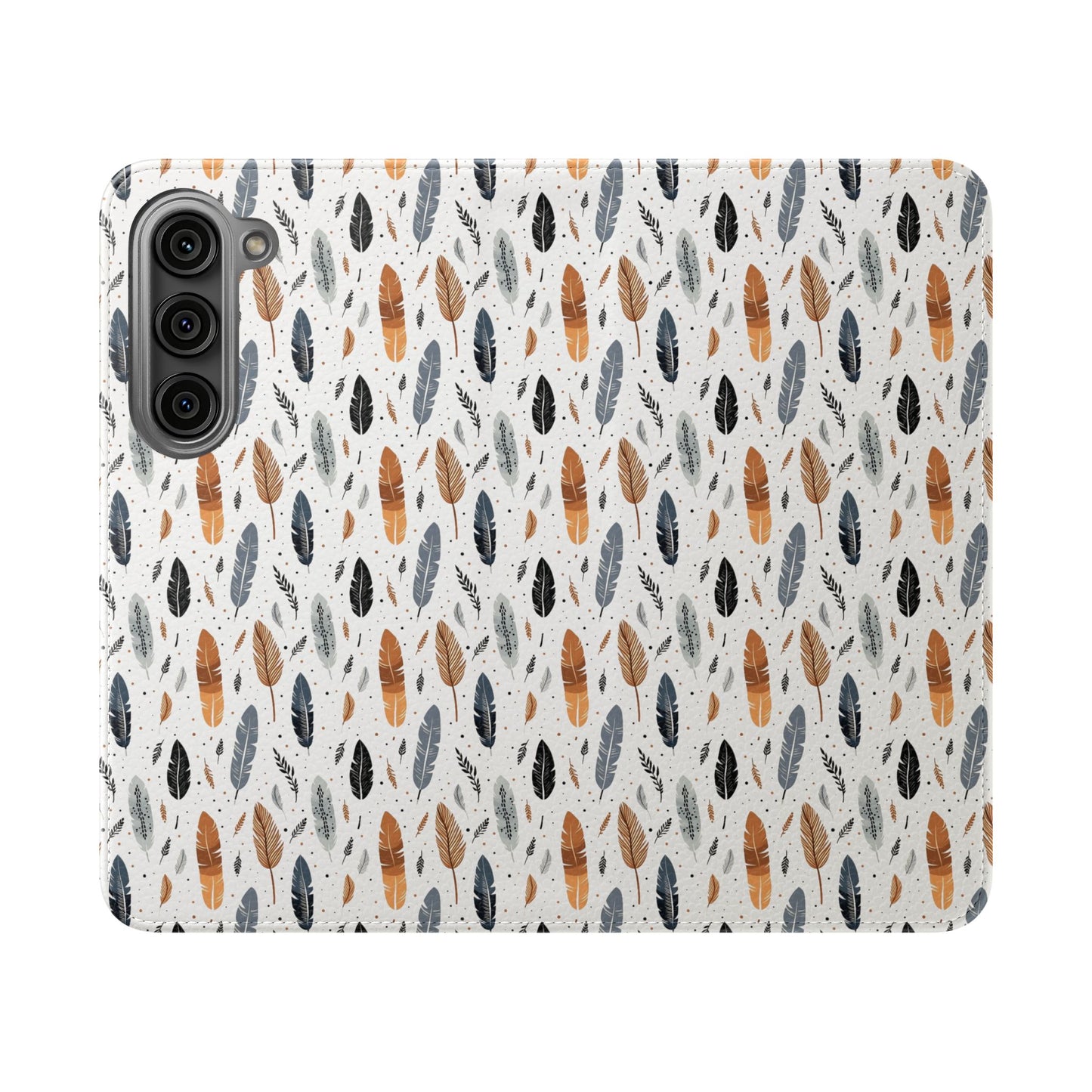 Whispering Feathers iPhone and Samsung Flip Cases