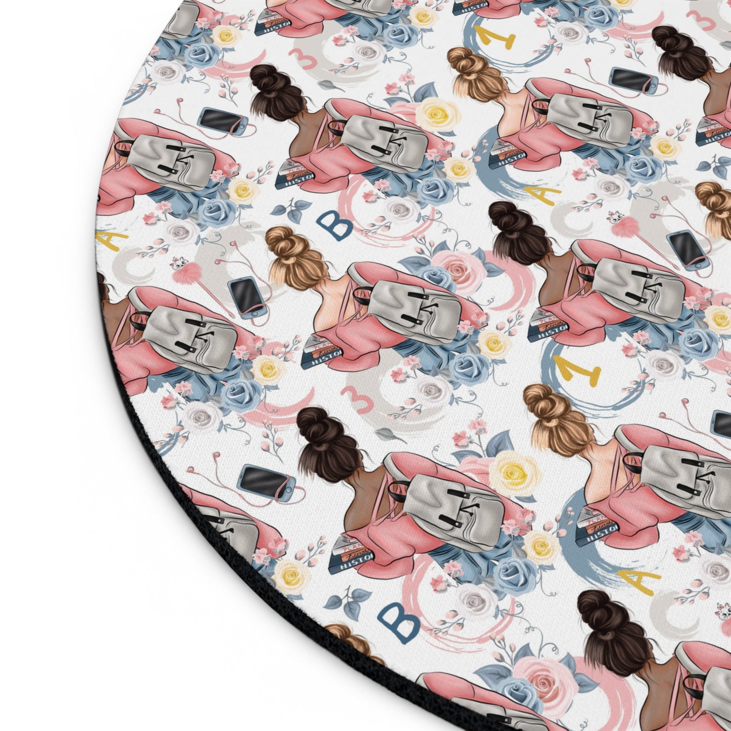 Study Chic Mouse Pad - Floral & Fun Design for Home Office