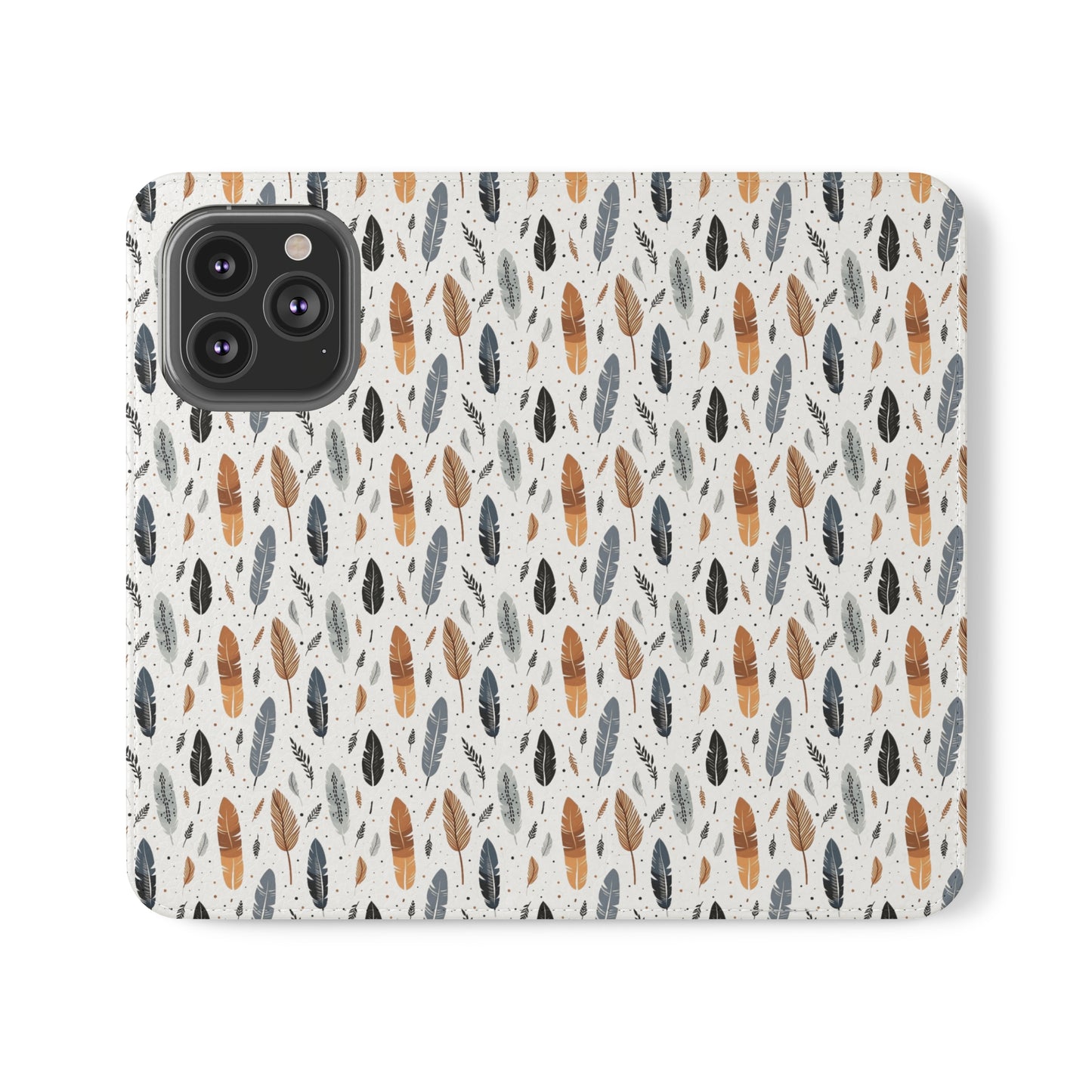 Whispering Feathers iPhone and Samsung Flip Cases